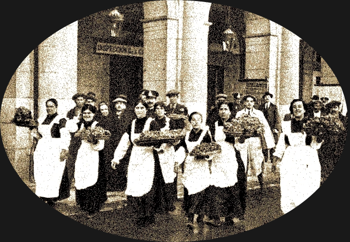 Floristas con el nuevo uniforme